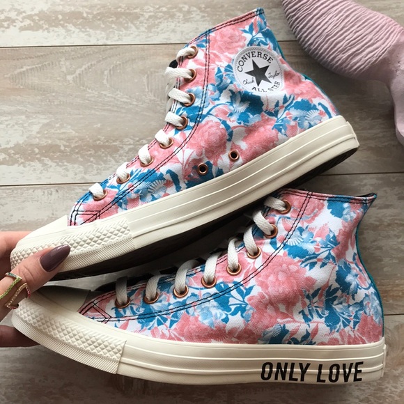 NWT Converse ID Custom Floral High Tops - Picture 4 of 8